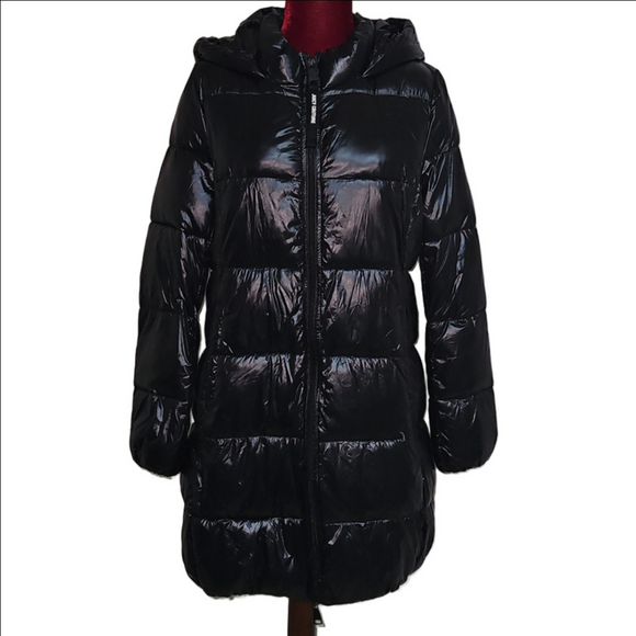 Juicy Couture Jackets & Blazers - Juicy Couture Shiny Black Puffer Coat Size Medium